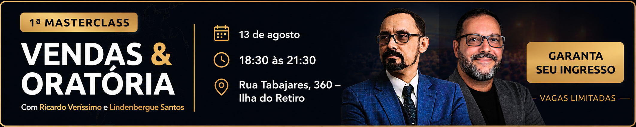 Masterclass de Vendas e Oratória em Recife